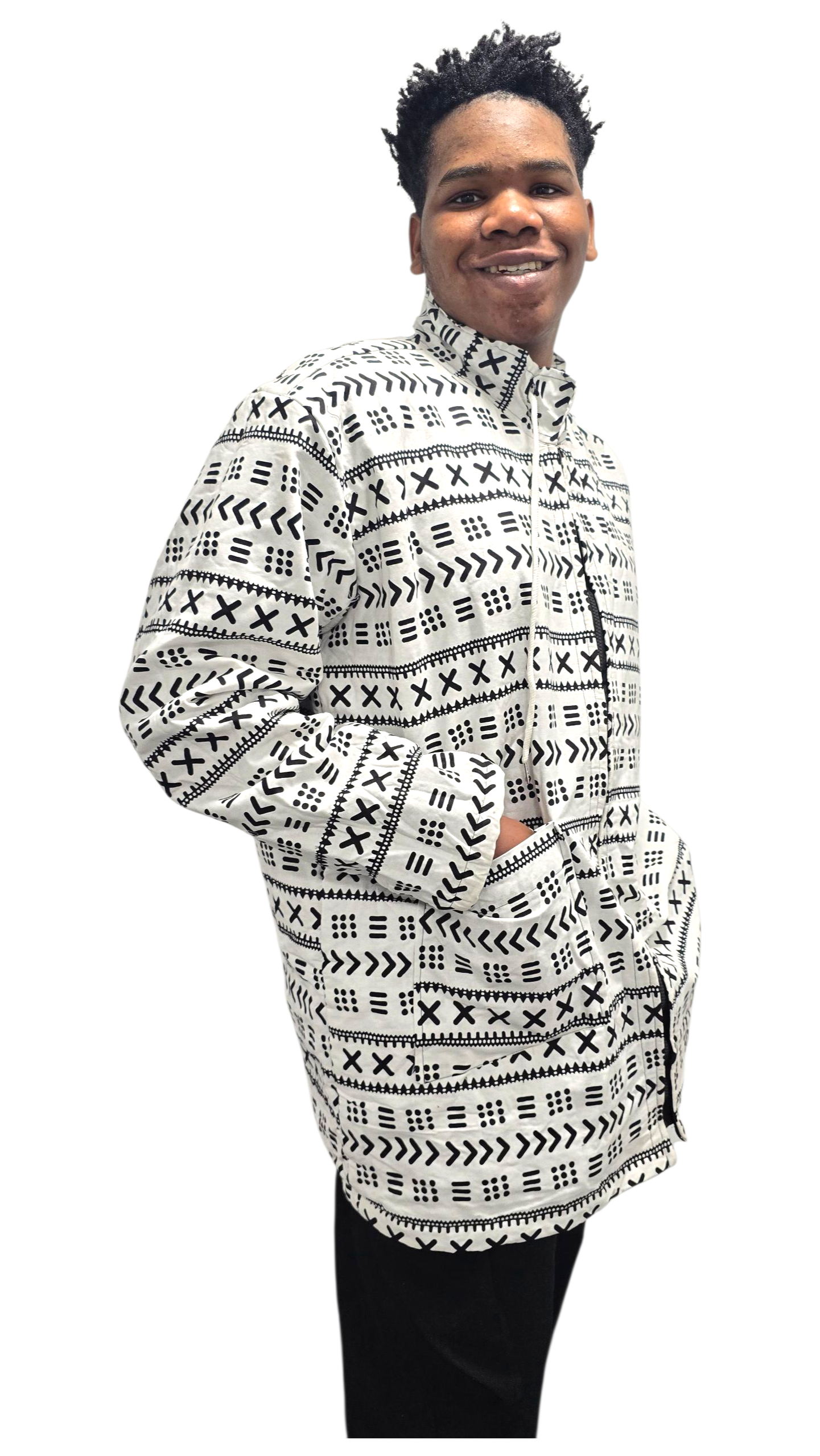 Favday Collections Bumper Jacket, Cotton Ankara Print, Insulated Fabric, Casual Fit, Hooded and Non-Hooded Design, XL-XXXL, Perfect for Cold Weather, Machine Washable - Image 3