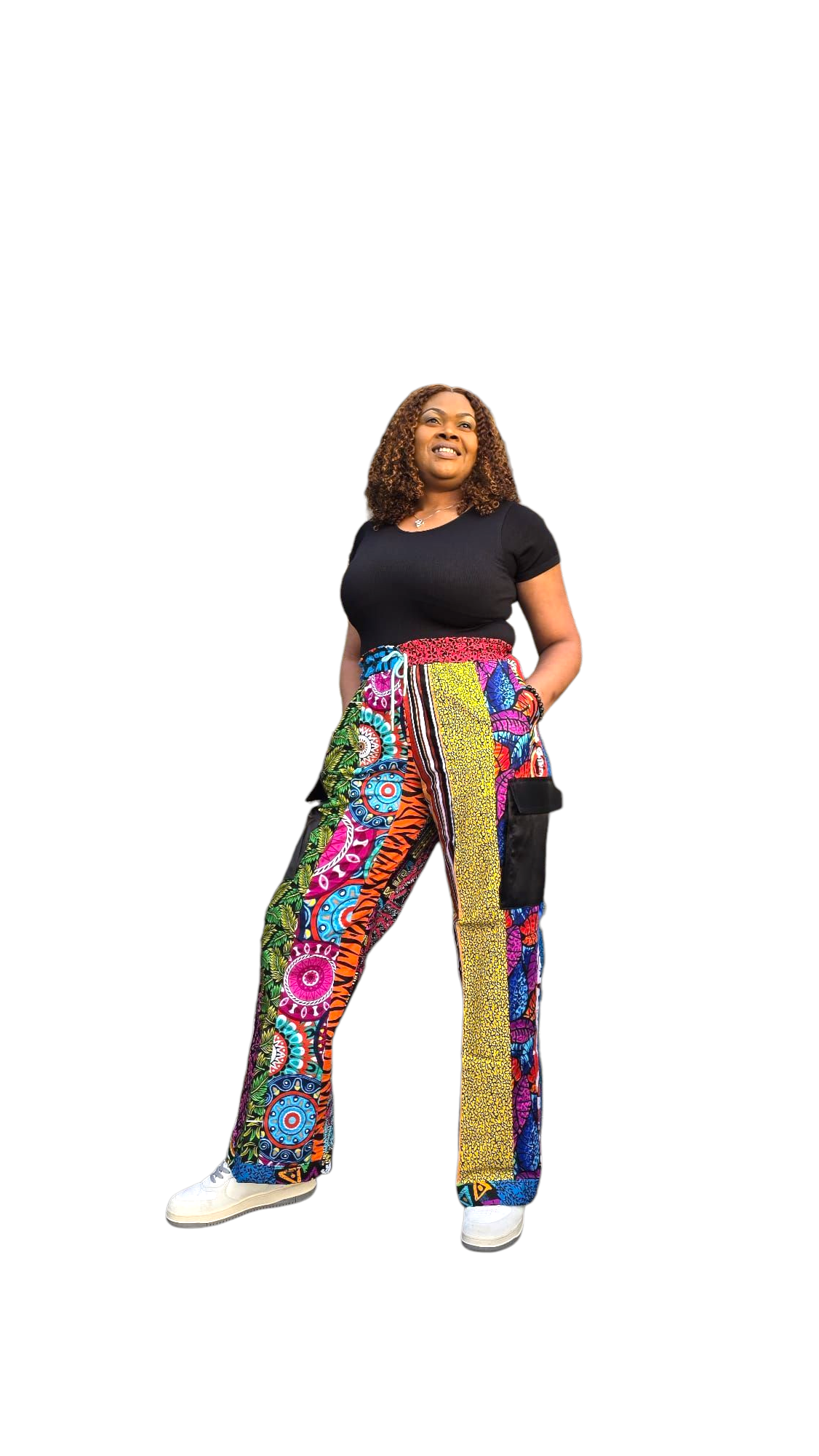 Favday Collections Multi-Color Ankara Wide-Leg Pants, Cotton Print, High-Rise, Elastic Waistband, Relaxed Fit, 4 Pockets, Available in S-XXL - Image 3