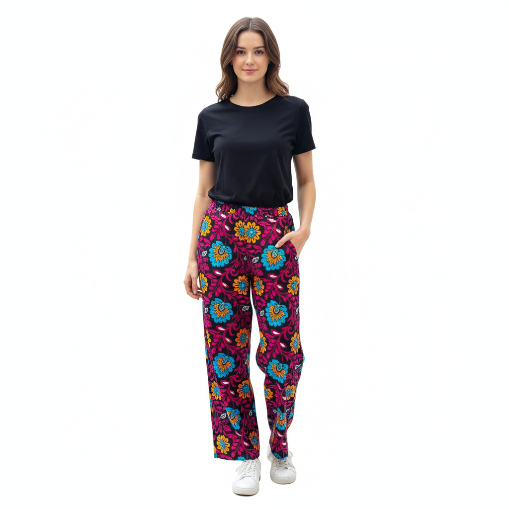 Ankara lady pant - rosa