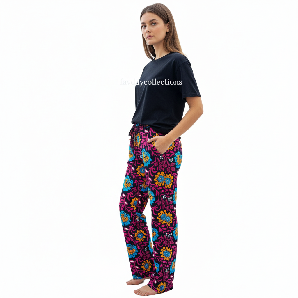 Ankara lady pant - rosa - Image 3